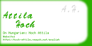 attila hoch business card